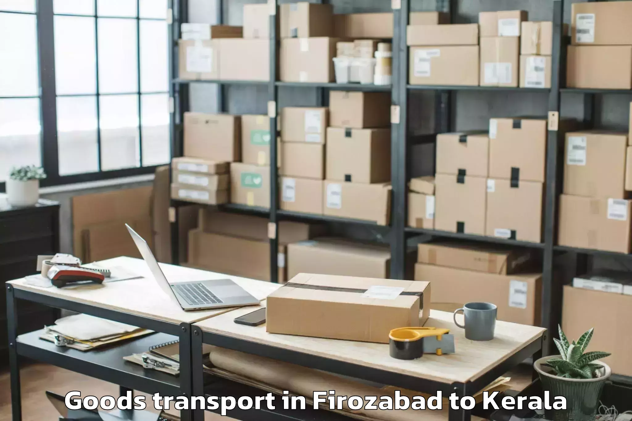 Reliable Firozabad to Haripad Goods Transport